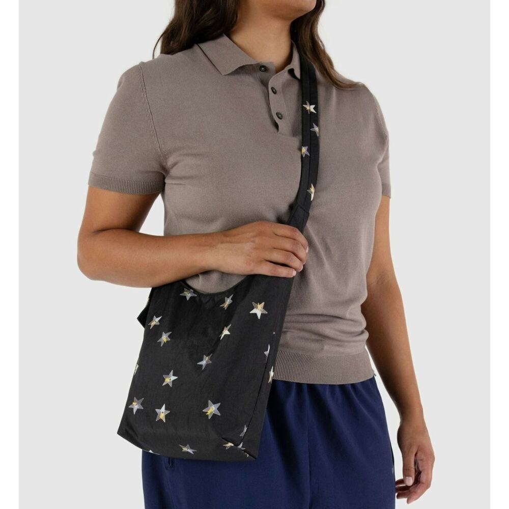 BAGGU Black Star-Print Crossbody Bag